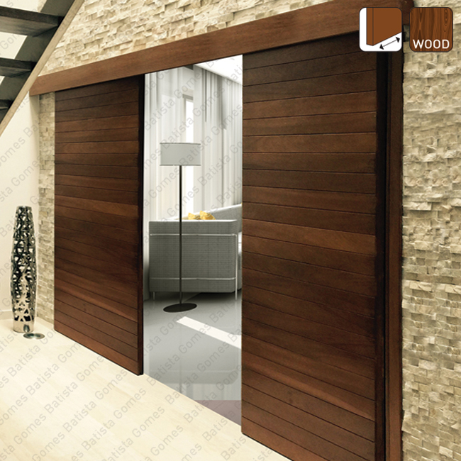 Sistema para divis�es e portas correr de passagem em madeira / Suspensos - at� 60 / 80Kg por folha